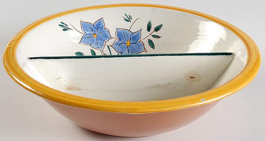 Garden Flower (Terra Rose) Round Divided Vegetable Bowl by Stangl-1