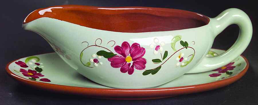 Garland Gravy Boat & Underplate by Stangl-1