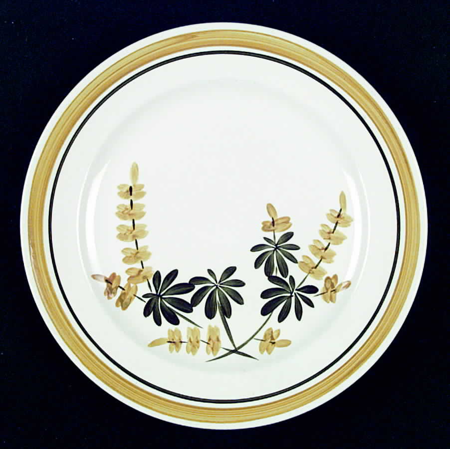 Golden Blossom (Yellow Band) Dinner Plate by Stangl-1
