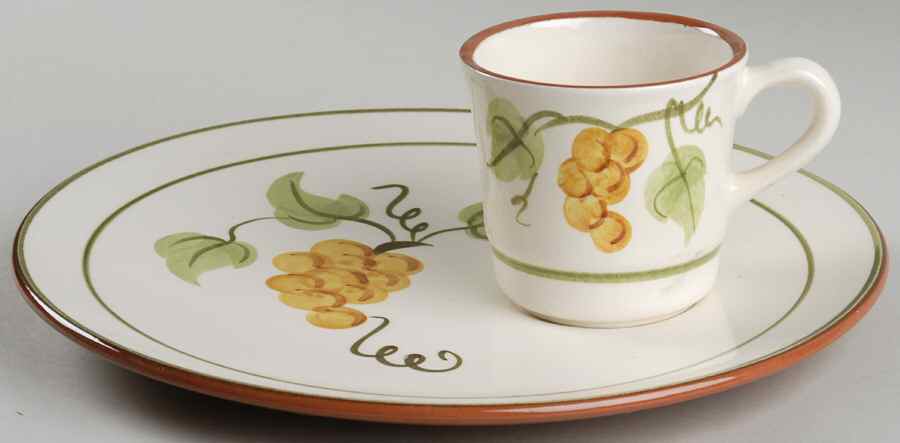Golden Grape Snack Plate & Cup Set by Stangl-1