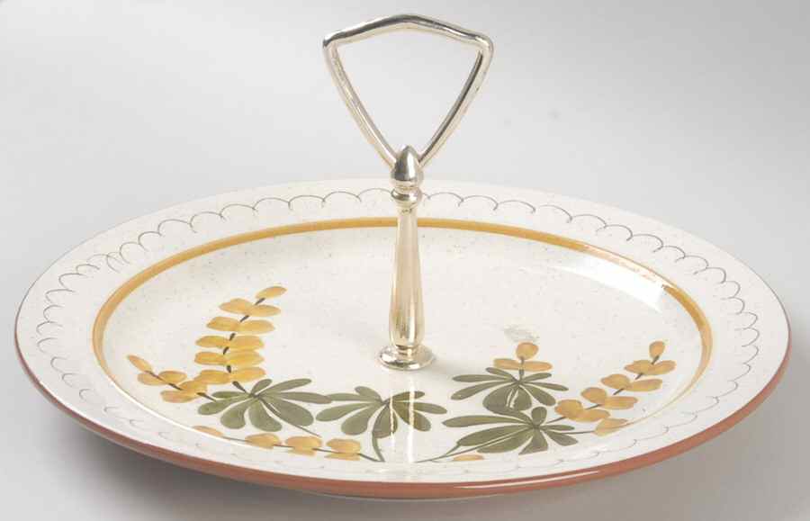 Golden Grape Round Serving Plate with Handle (DP) by Stangl-1