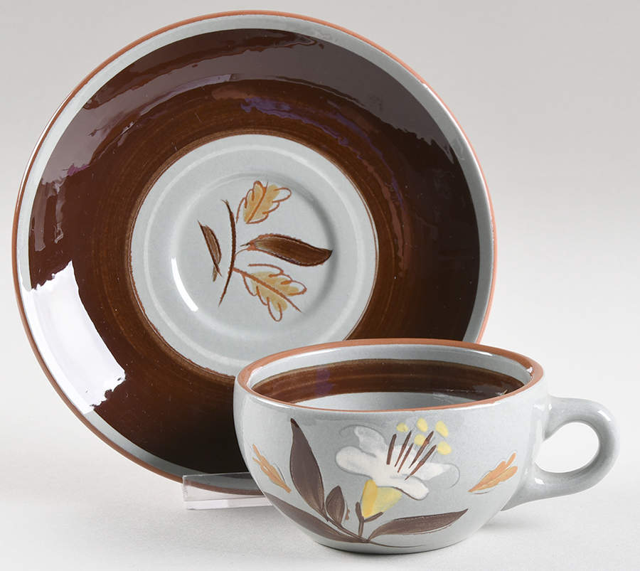 Golden Harvest Flat Cup & Saucer Set by Stangl-1