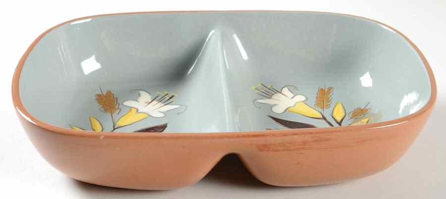 Golden Harvest Rectangular Divided Vegetable Bowl by Stangl-1