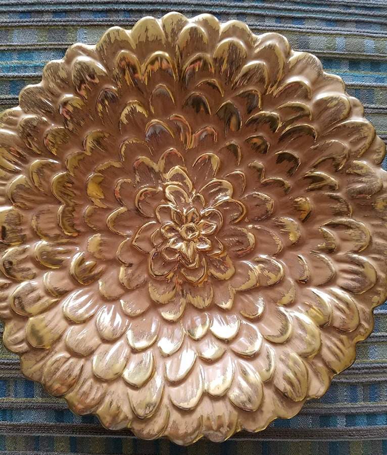 Granada Gold (Gold on Tan Body) 10" Round Bowl by Stangl-1