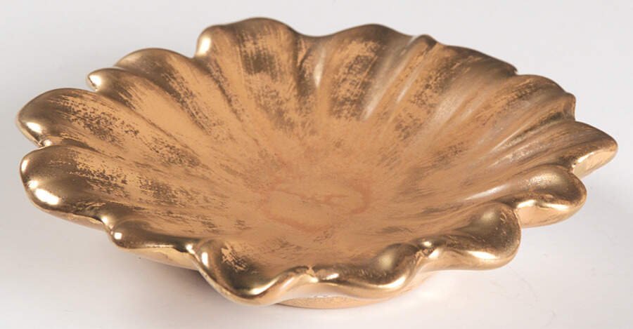 Granada Gold (Gold on Tan Body) 5" Ashtray by Stangl-1