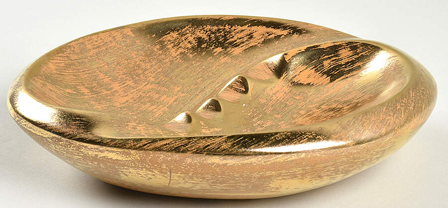 Granada Gold (Gold on Tan Body) 8" Ashtray by Stangl-1