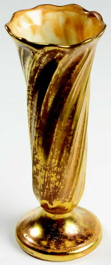 Granada Gold (Gold on Tan Body) 7" Vase by Stangl-1