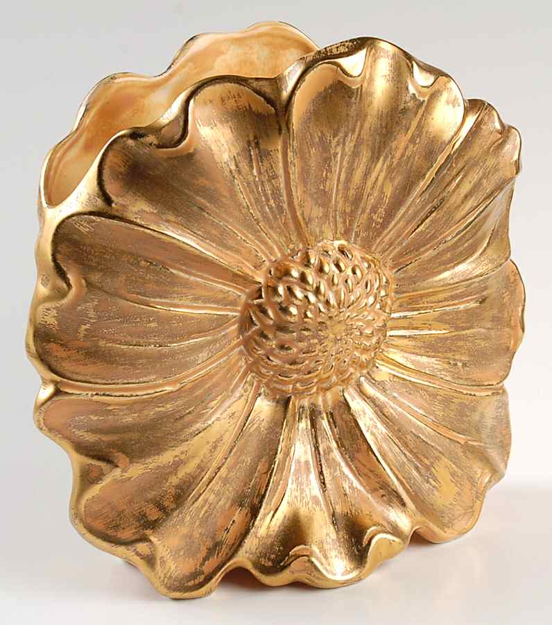 Granada Gold (Gold on Tan Body) 7" Cosmos Vase by Stangl-1