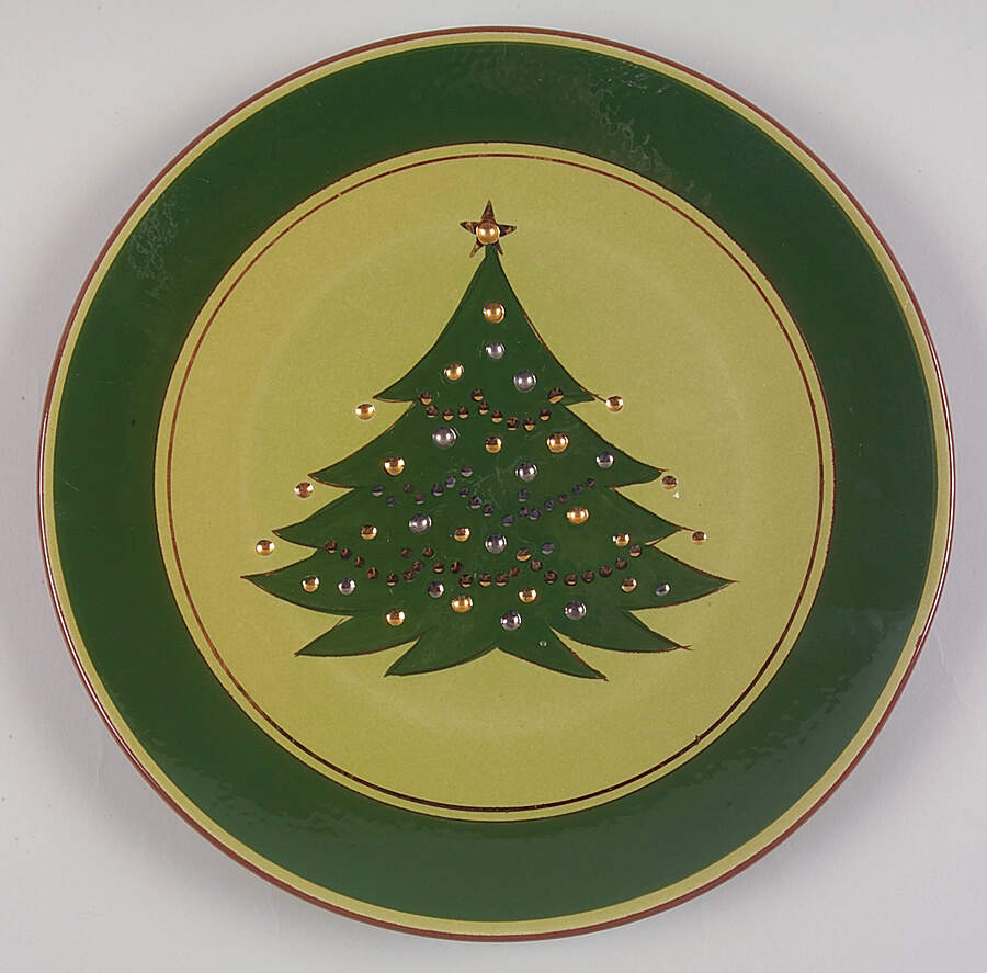 Jewelled Christmas Tree Dinner Plate by Stangl-1