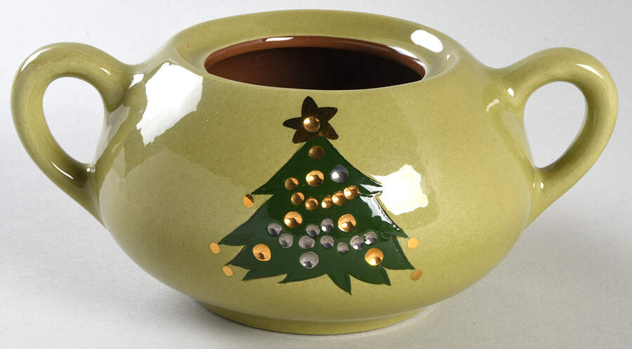Jewelled Christmas Tree Sugar Bowl No Lid by Stangl-1
