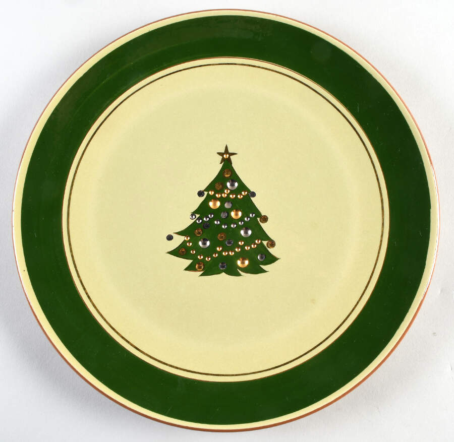 Jewelled Christmas Tree 11" Chop Plate (Round Platter) by Stangl-1