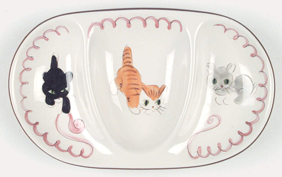 Kitten Capers Divided Child's Plate by Stangl-1
