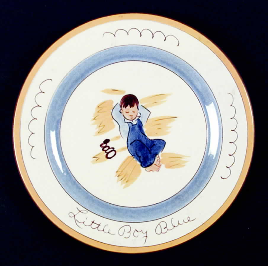 Little Boy Blue (Blue Band) Child's Plate by Stangl-1