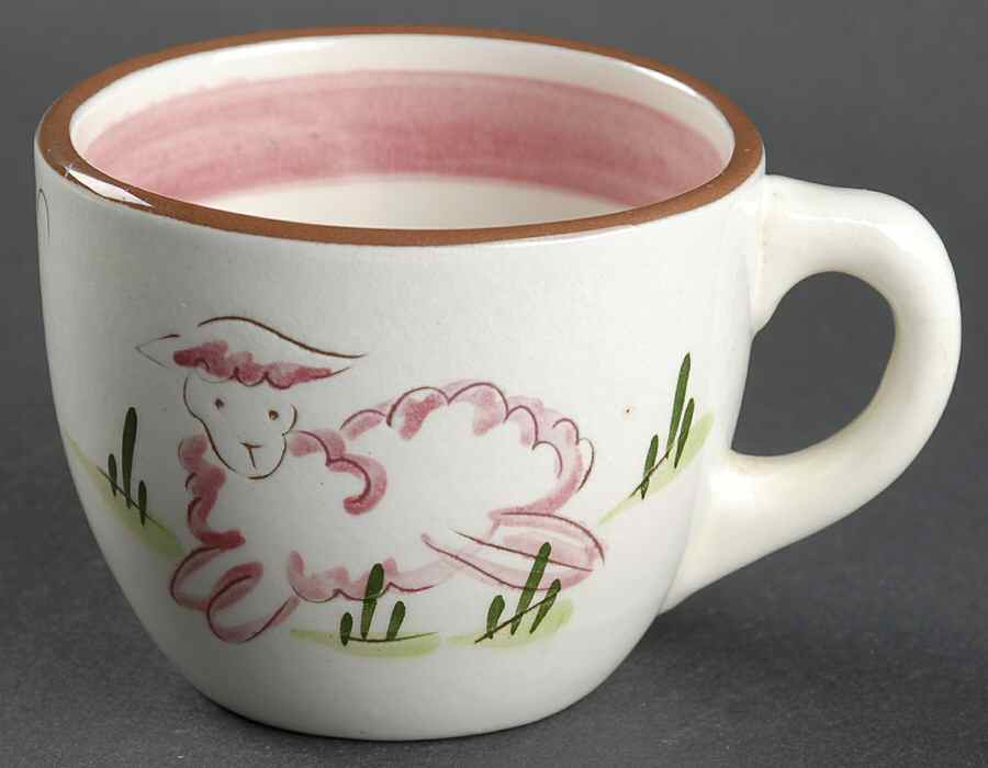 Little Bo Peep (Pink Band) Child's Cup by Stangl-1