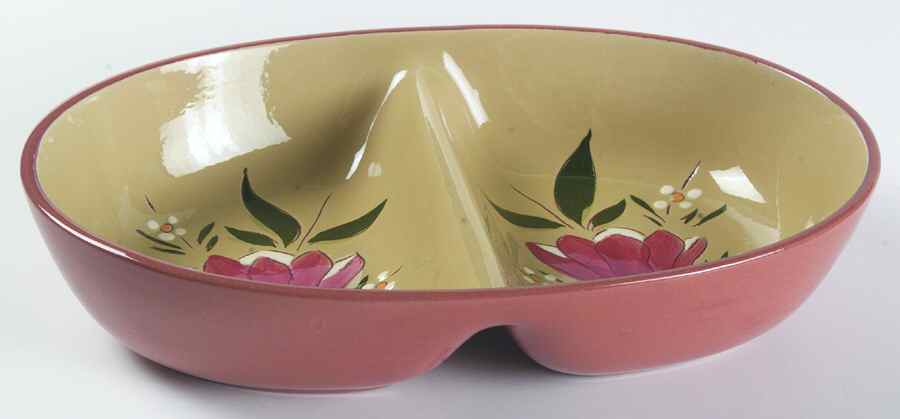 Magnolia 10" Oval Divided Vegetable Bowl by Stangl-1