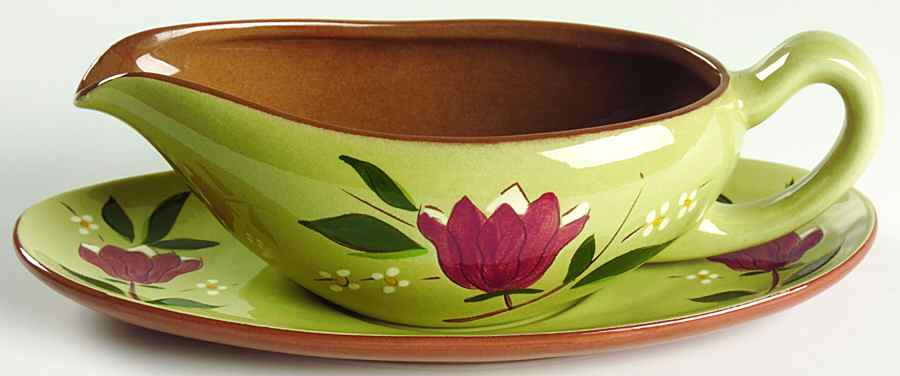 Magnolia Gravy Boat & Underplate by Stangl-1