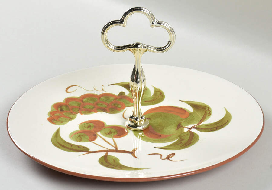 Orchard Song Round Serving Plate with Handle (DP) by Stangl-1