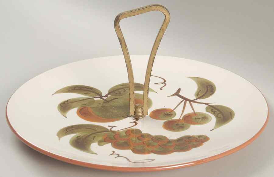 Orchard Song Round Serving Plate with Handle (DP) by Stangl-1