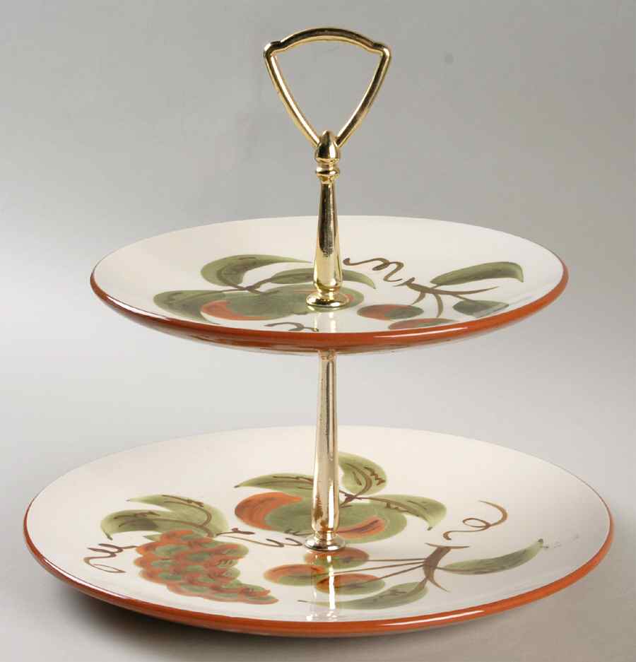 Orchard Song 2 Tiered Serving Tray (Dinner & Salad Plate) by Stangl-1