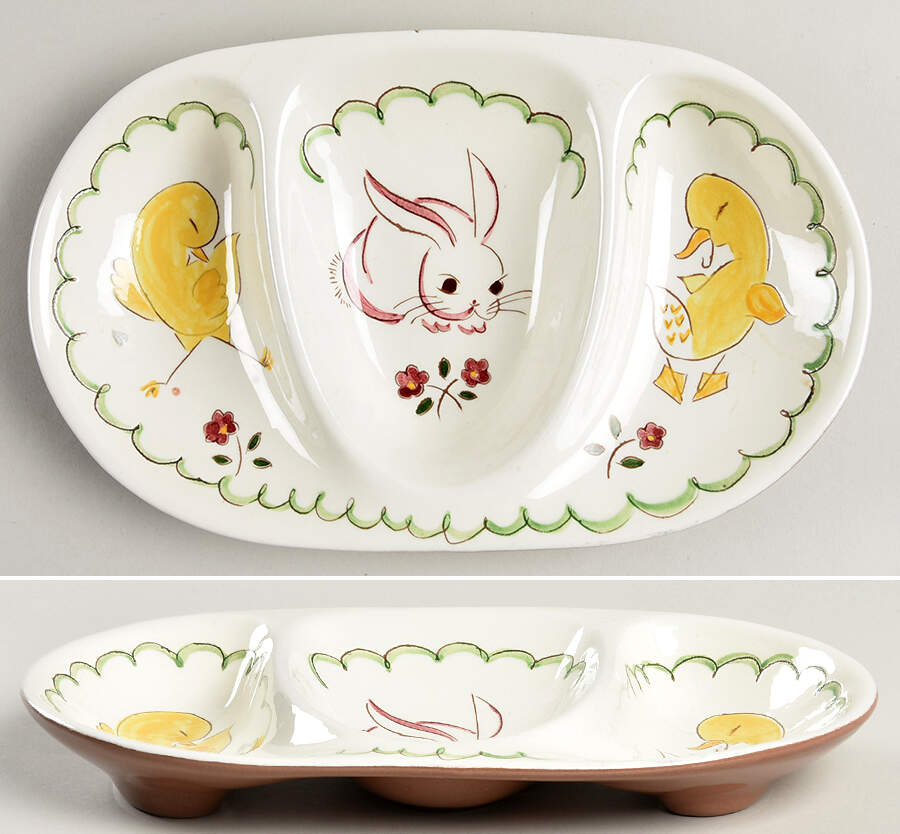 Our Barnyard Friends Divided Child's Plate by Stangl-1