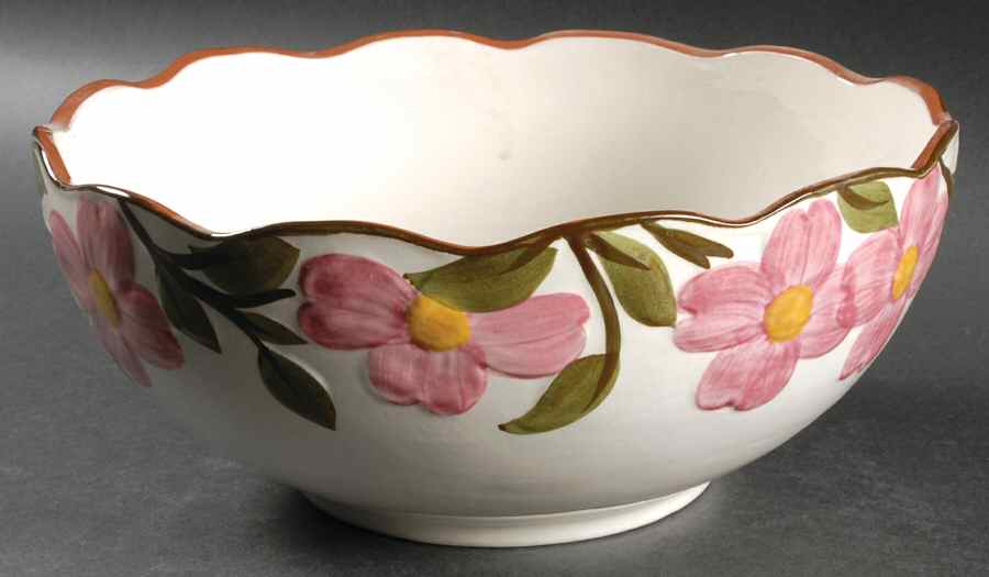 Pink Dogwood 10" Large Salad Serving Bowl by Stangl-1