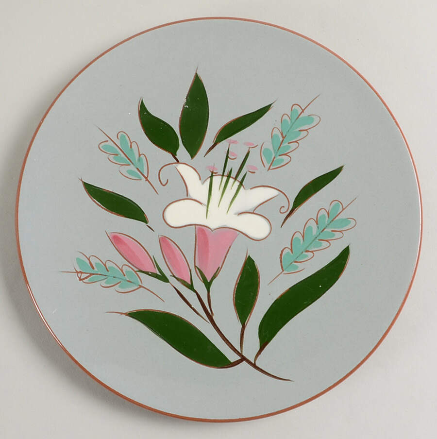 Pink Lily Salad Plate by Stangl-1