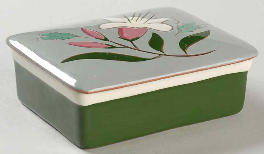 Pink Lily Cigarette Box & Lid by Stangl-1
