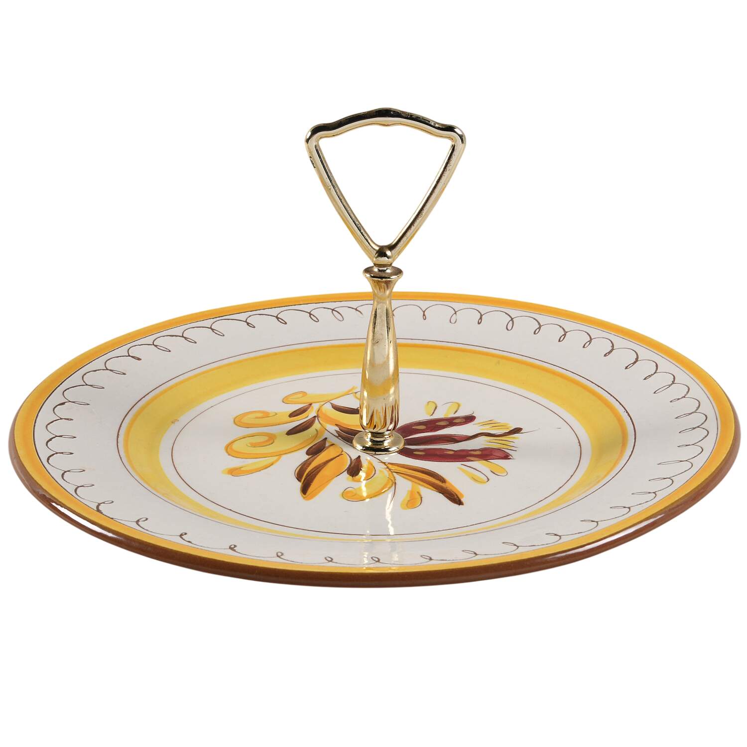 Provincial Round Serving Plate with Handle (DP) by Stangl-1