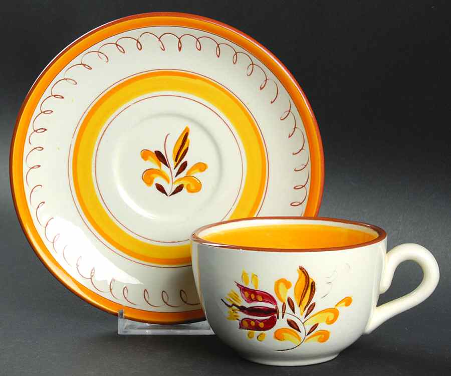 Provincial Flat Cup & Saucer Set by Stangl-1