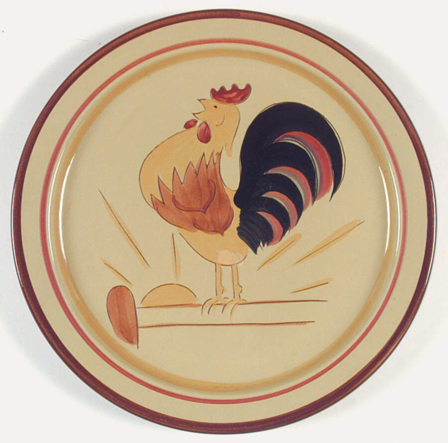 Rooster 12" Chop Plate (Round Platter) by Stangl-1