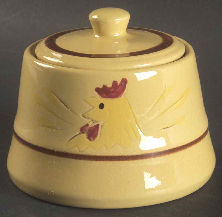 Rooster Sugar Bowl & Lid by Stangl-1