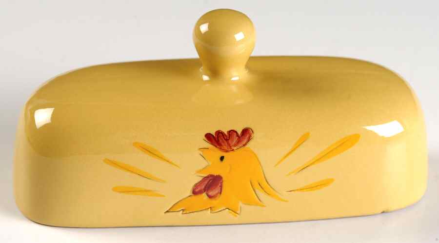 Rooster Lid for 1/4 Lb Butter by Stangl-1