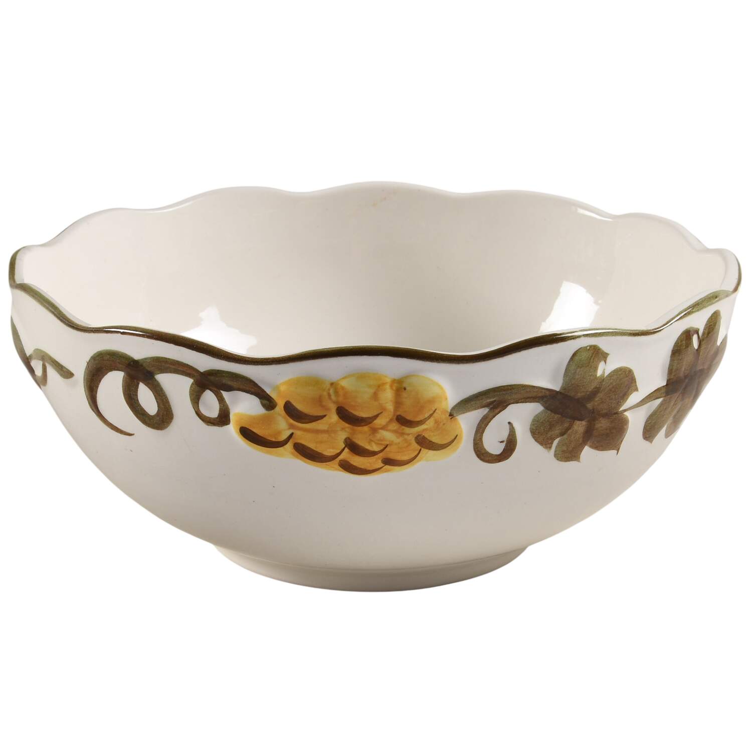 Sculptured Fruit 10" Large Salad Serving Bowl by Stangl-1