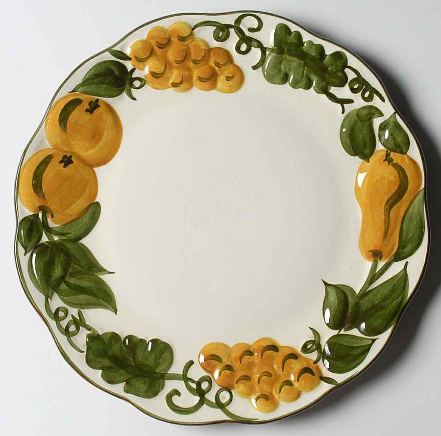 Sculptured Fruit 12" Chop Plate (Round Platter) by Stangl-1