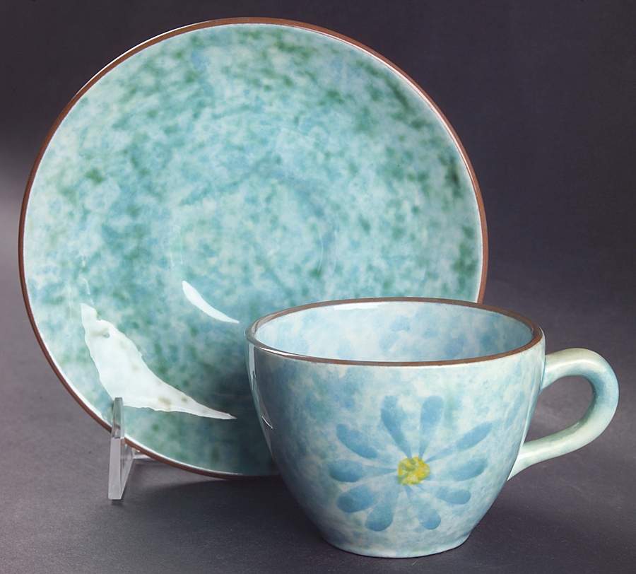 Stardust Flat Cup & Saucer Set by Stangl-1
