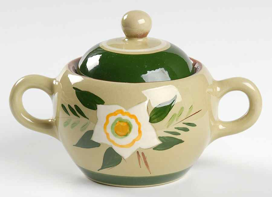 Star Flower Sugar Bowl & Lid by Stangl-1