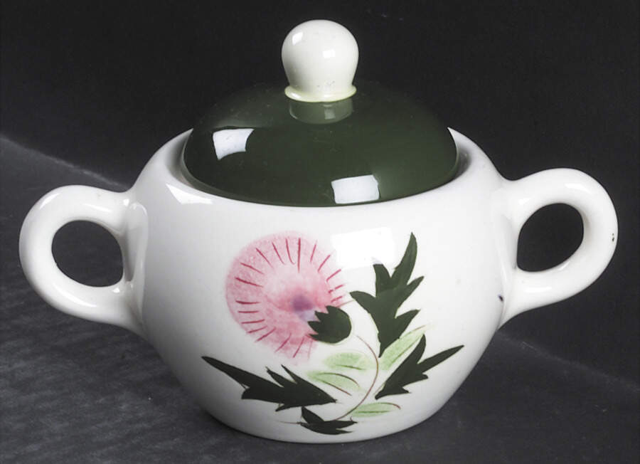 Thistle (Pink Thistle) Sugar Bowl & Lid by Stangl-1