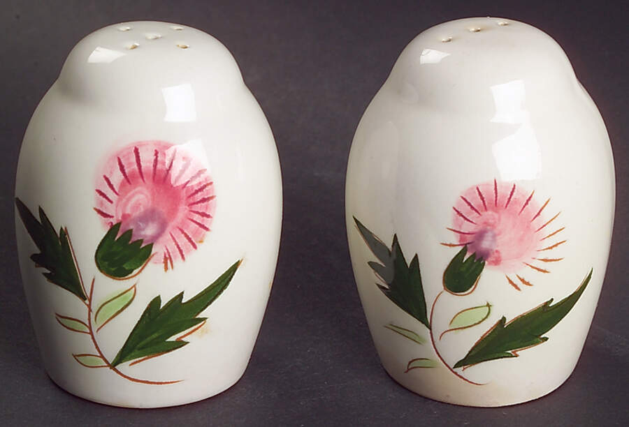 Thistle (Pink Thistle) Salt & Pepper Set by Stangl-1