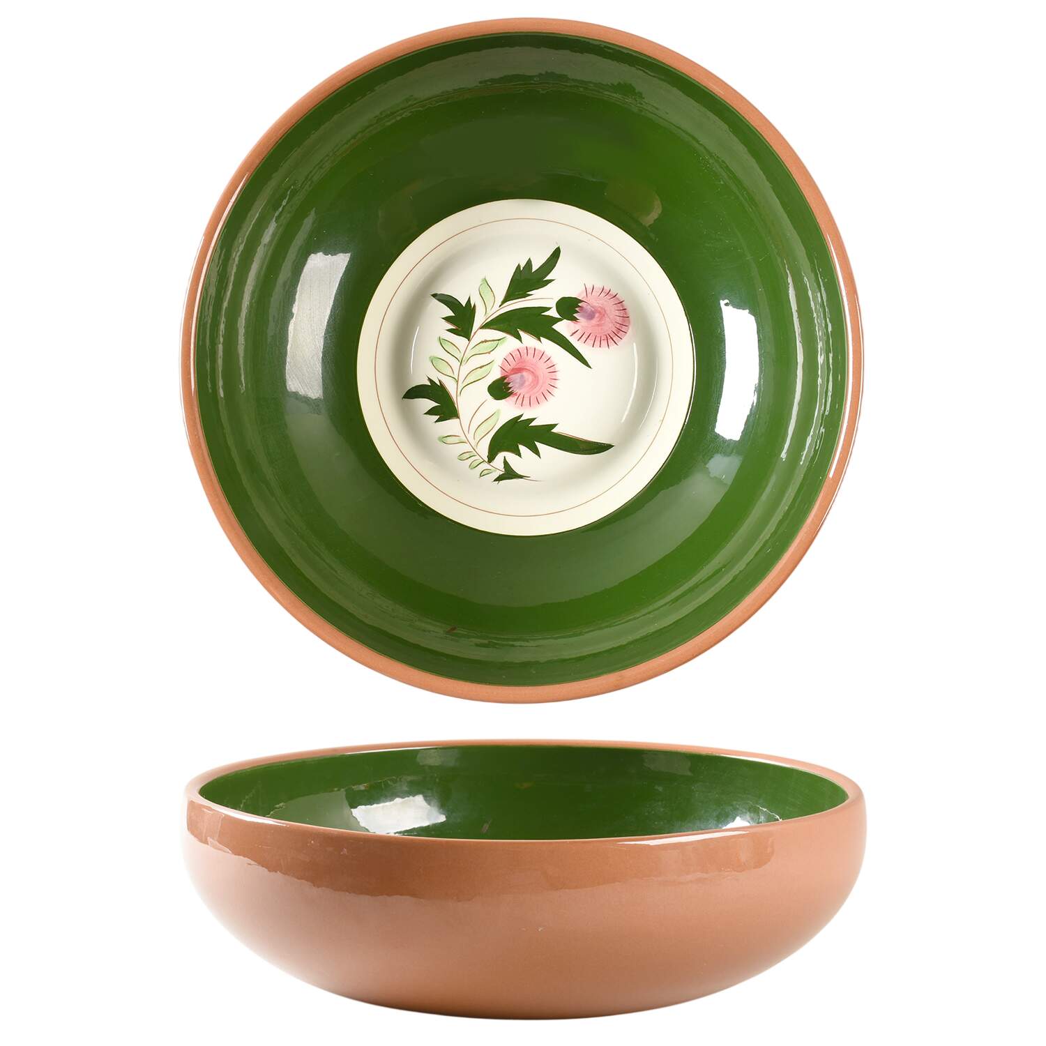 Thistle (Pink Thistle) 12" Large Salad Serving Bowl by Stangl-1