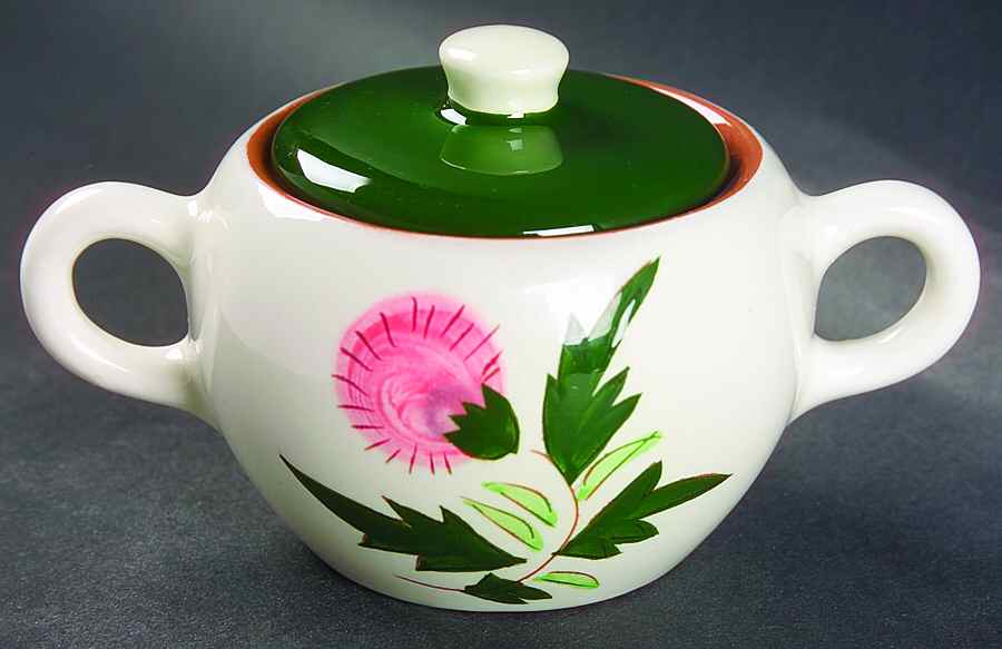Thistle (Pink Thistle) Sugar Bowl & Lid by Stangl-1
