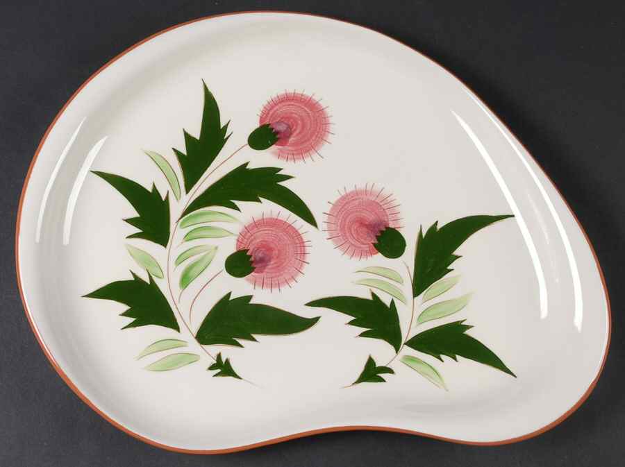 Thistle (Pink Thistle) 13" Oval Serving Platter by Stangl-1