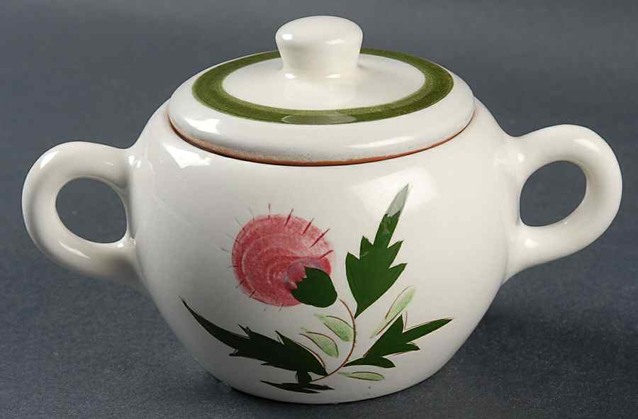 Thistle (Pink Thistle) Sugar Bowl & Lid by Stangl-1