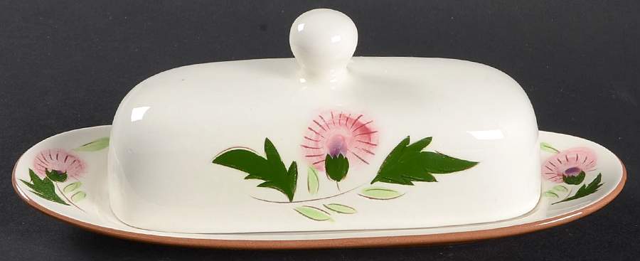 Thistle (Pink Thistle) 1/4 Lb Covered Butter by Stangl-1