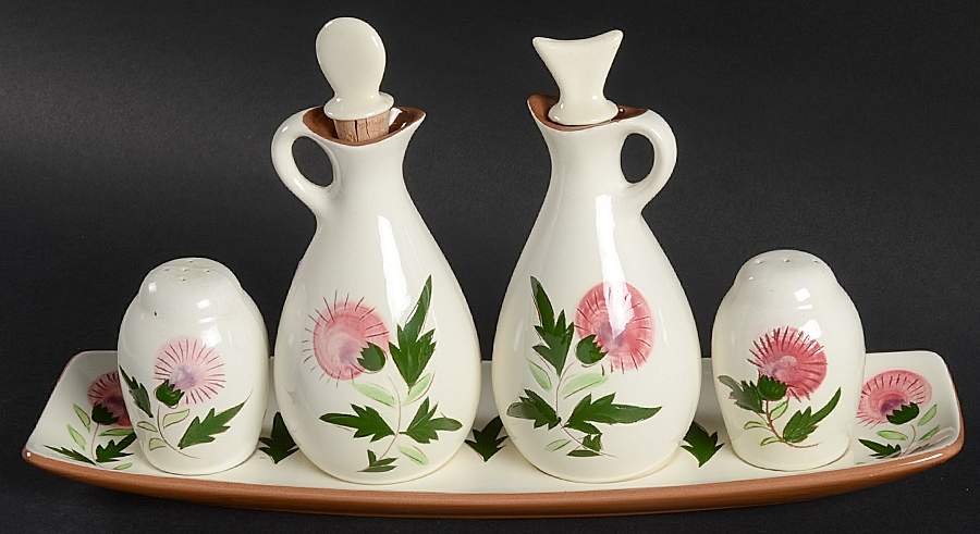 Thistle (Pink Thistle) Condiment Set by Stangl-1
