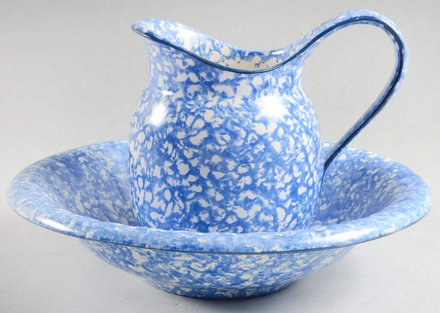Town & Country Blue 40 Oz Pitcher and Bowl Set by Stangl-1