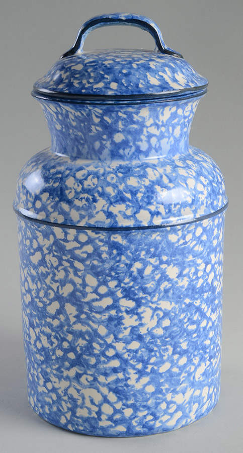 Town & Country Blue Canister/Milk Pail & Lid by Stangl-1