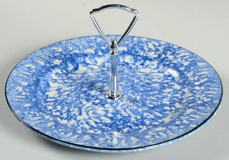 Town & Country Blue Round Serving Plate with Handle (DP) by Stangl-1