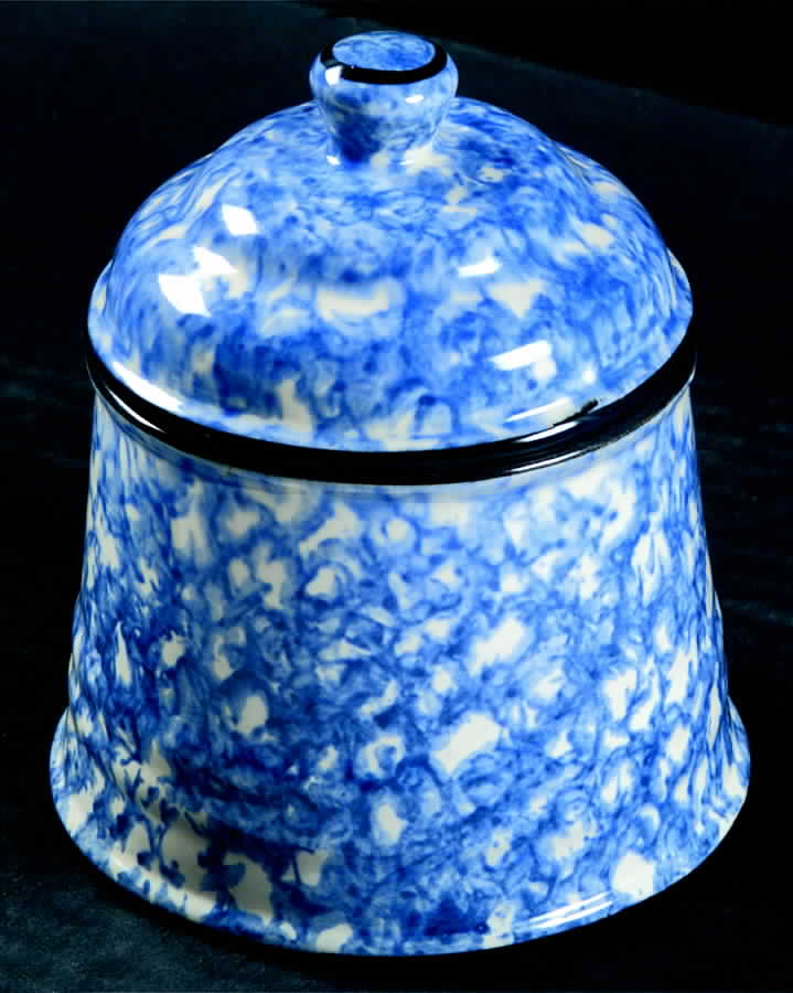 Town & Country Blue Sugar Bowl & Lid by Stangl-1