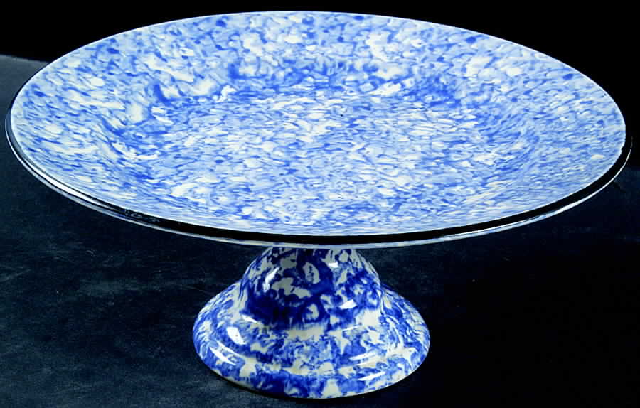 Town & Country Blue 10" Diameter Pedestal Cake Stand by Stangl-1