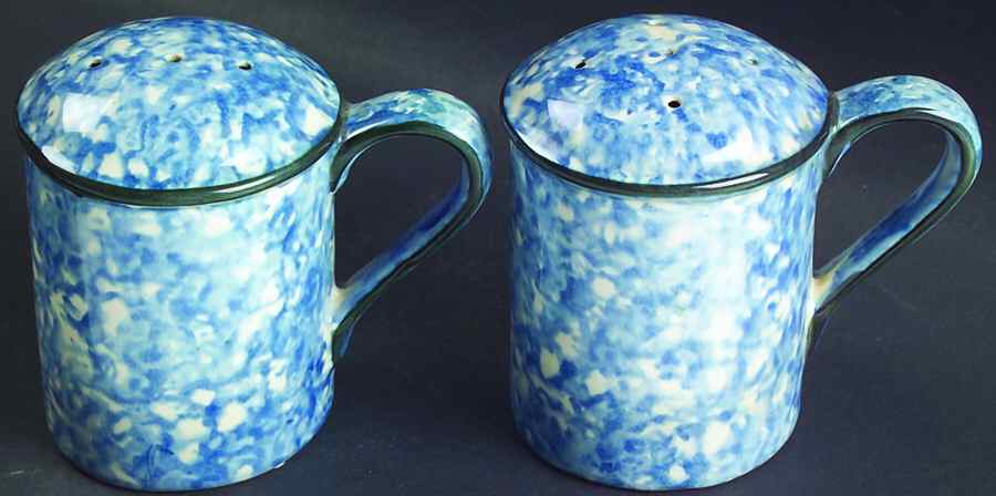 Town & Country Blue Handled Salt & Pepper Set by Stangl-1